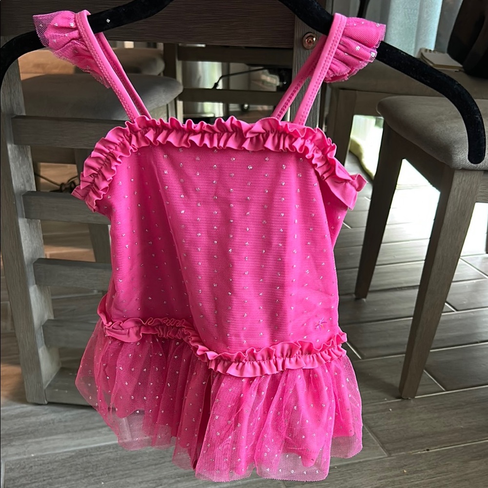 Pink Ruffled Polka Dot Dress